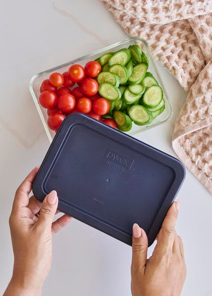 Pyrex Simply Store 3 Cup Rectangle Blue Lid