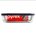 Pyrex Simply Store 6 Cup Rectangle Blue Lid