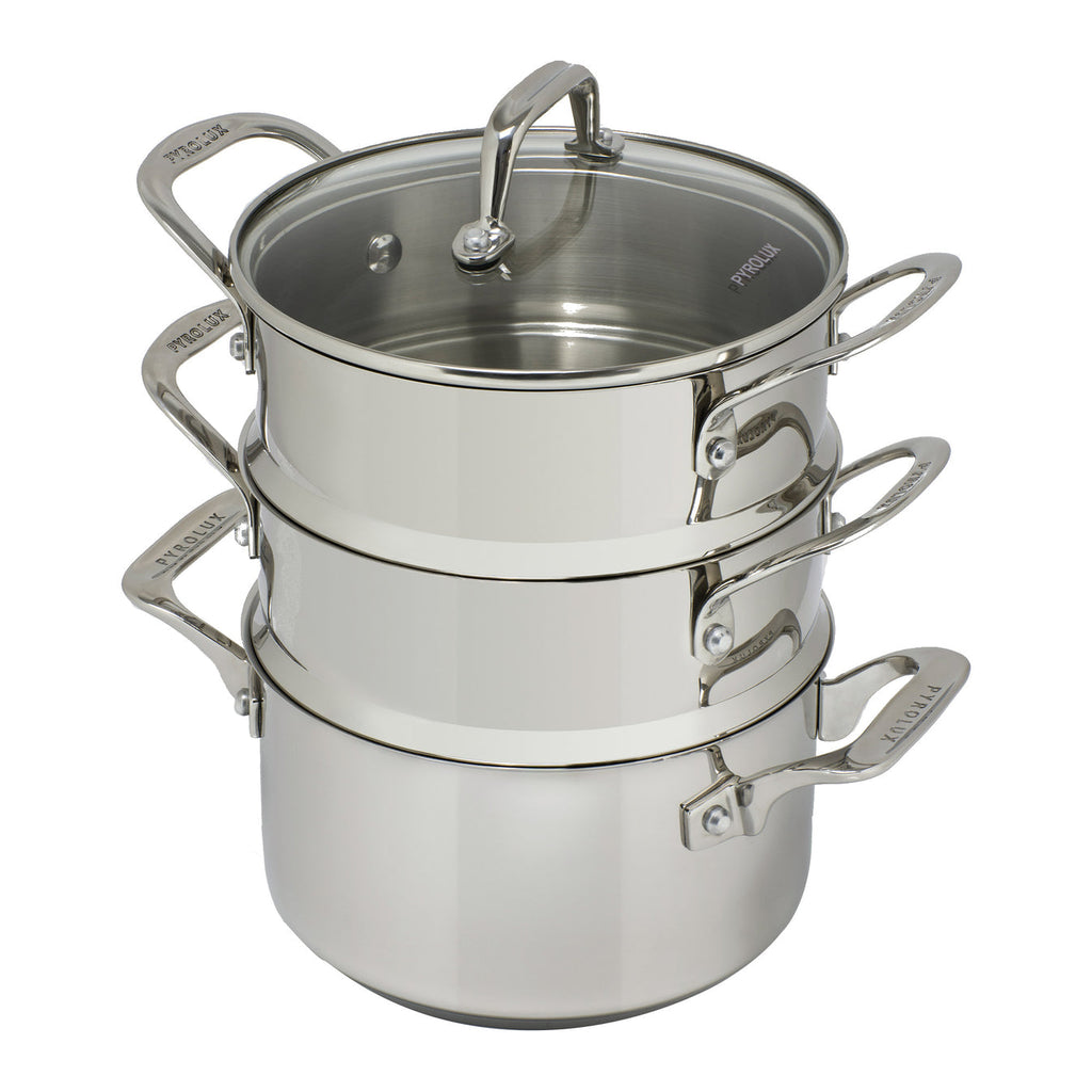 Pyrolux PYROSTEEL Tier Steamer Set 18cm/3