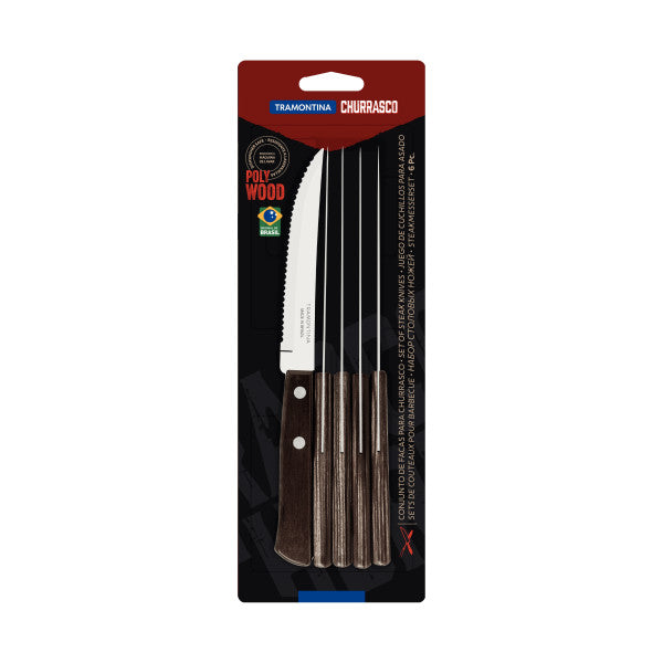 Tramontina Churrasco Steak Knife Traditional 6 Piece Set 11cm image 1