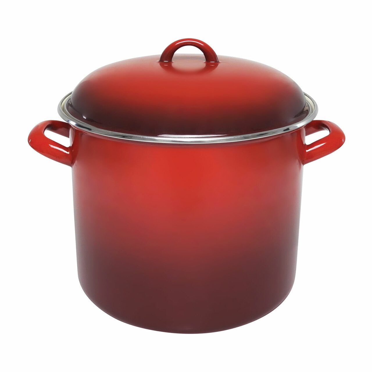 Chasseur 28 x 24cm/14L Enamel Stock Pot - Red image 0