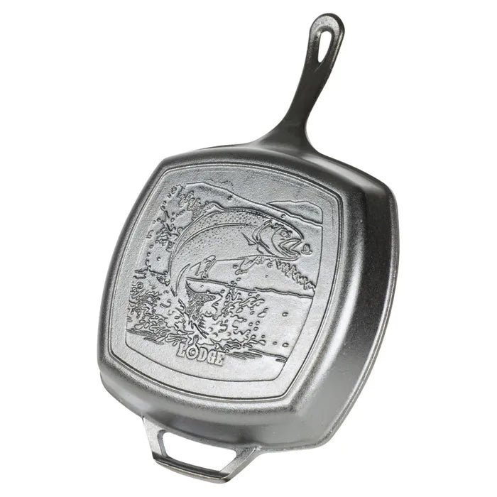 Lodge Wildlife Square Grill Pan Fish 26cm image 0