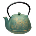 Avanti Daisy Cast Iron Teapot - 1.2L - Teal/Gold image 0