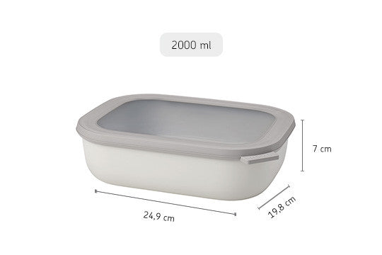 Cirqula Rectangle 2000ml Nordic White image 2