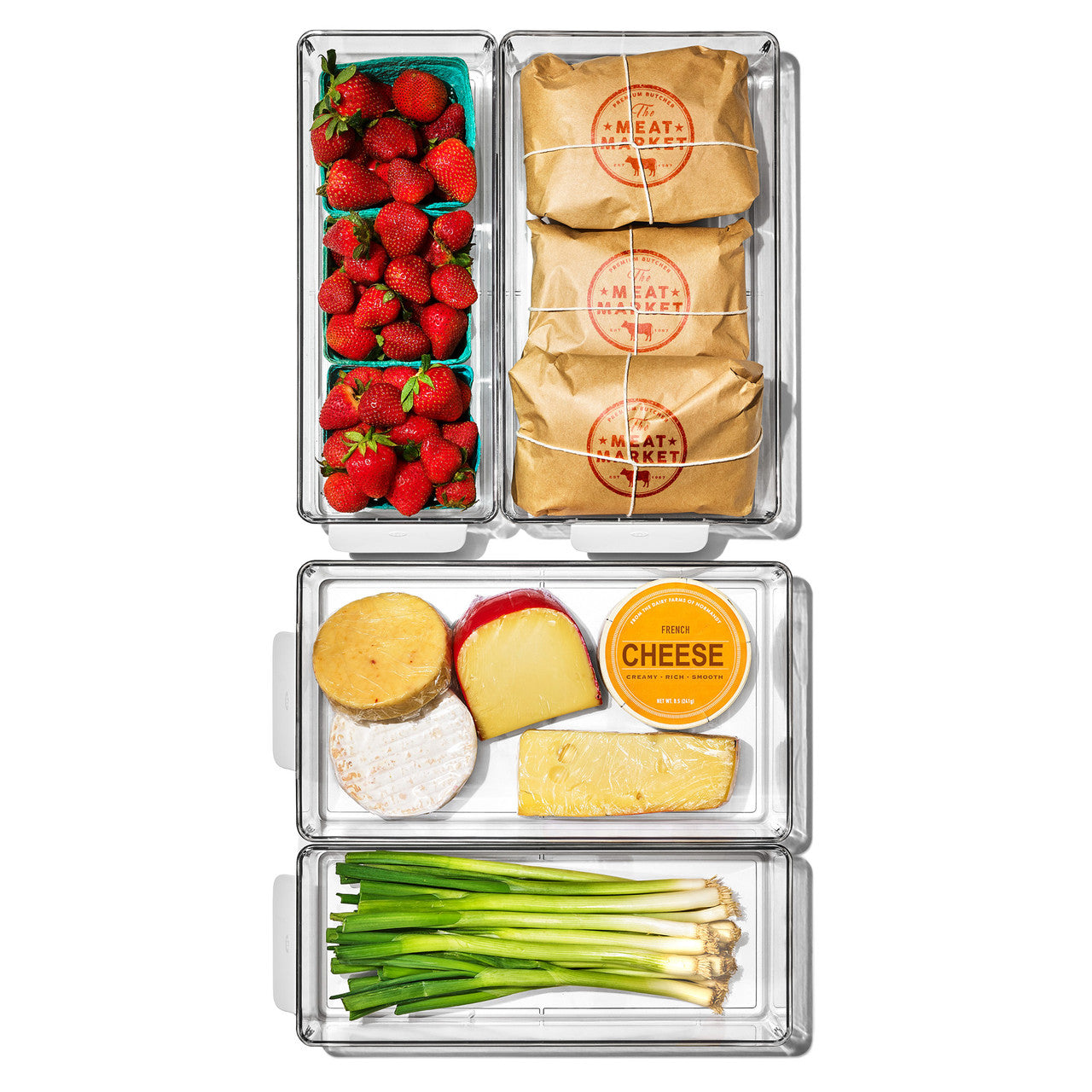 OXO 4-Piece Refrigerator Storage Bin Starter Set image 2