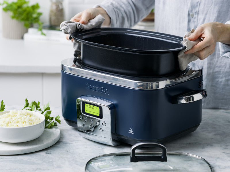 GreenPan Slow Cooker 6L PFAS Free - Oxford Blue image 3
