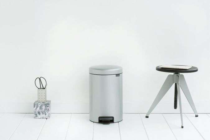 Brabantia Newicon Pedal Bin 12 Litre - Metallic Grey image 1