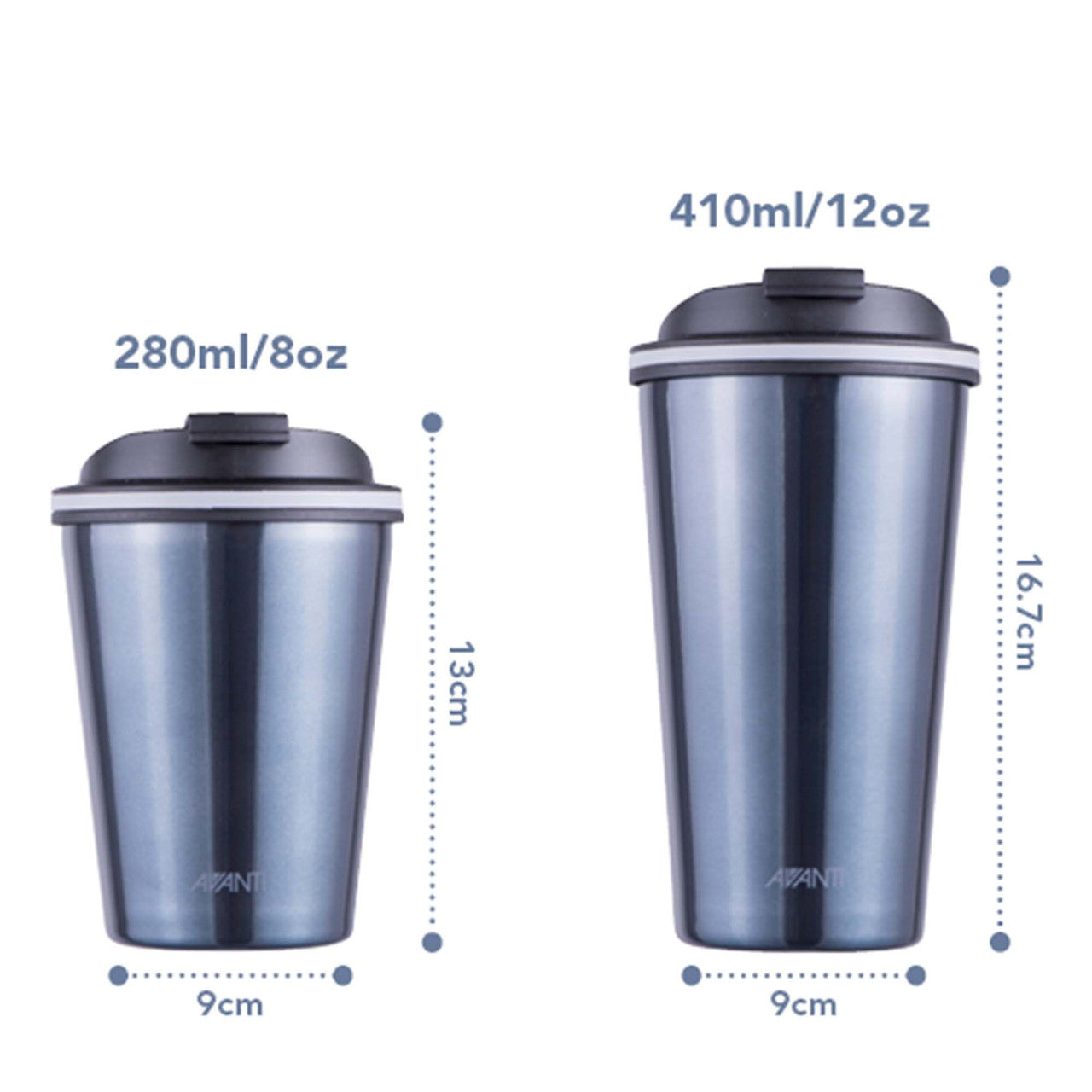 Avanti Gocup Double Wall Insulated Cup - Steel Blue - 280ml image 0
