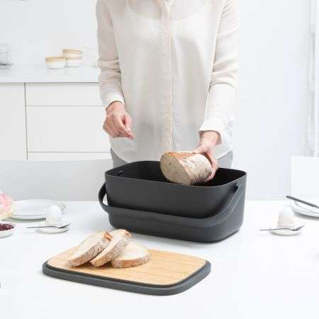 Brabantia Nic Bread Bin Dark Grey image 2