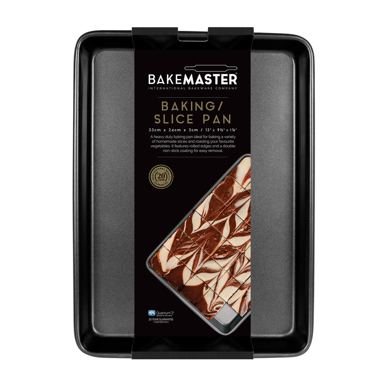 Bakemaster Baking/Slice Pan 33 x 24 x 3cm / 13" x 9.5" - Non-stick Carbon Steel image 1