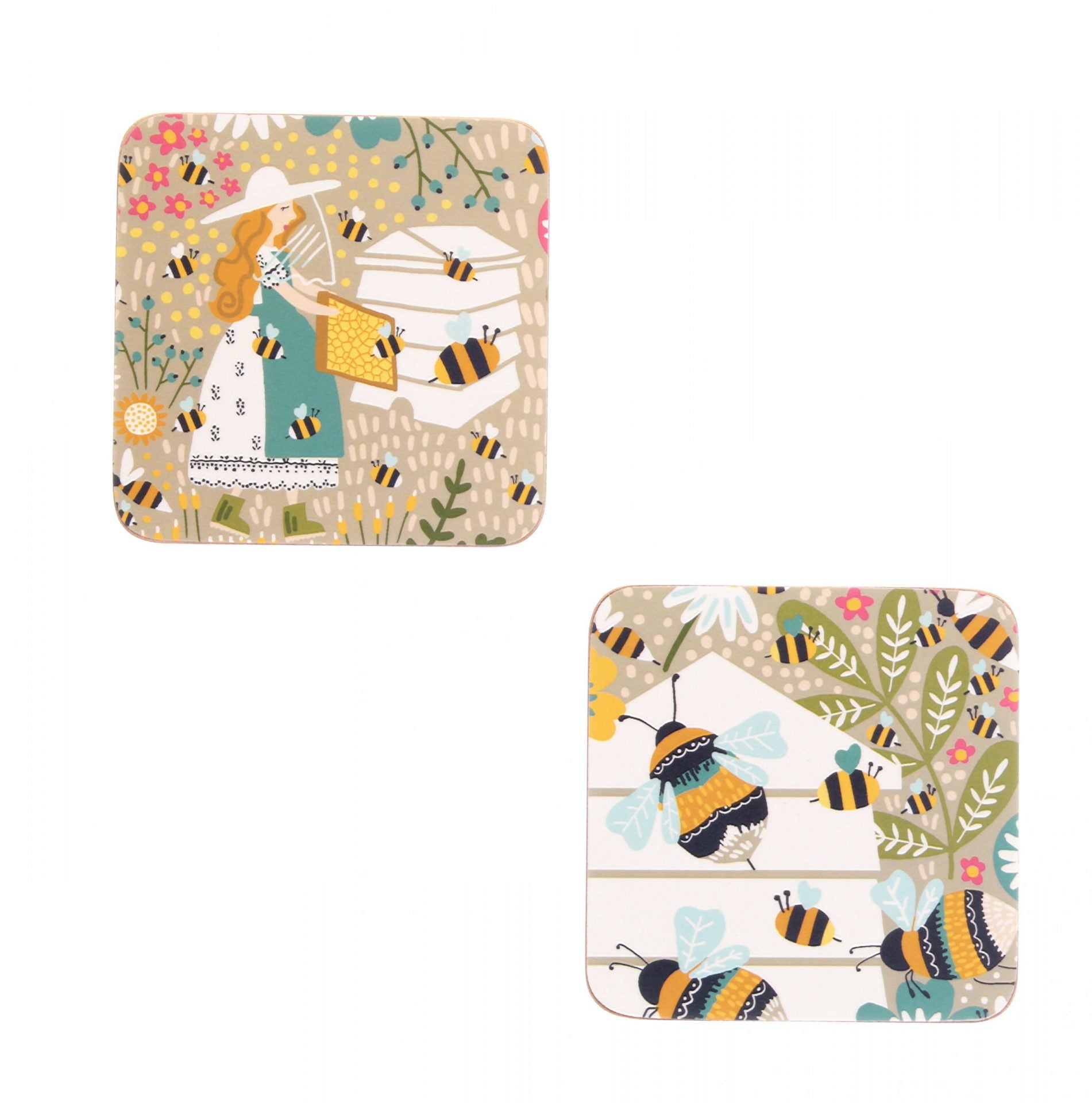Ulster Weavers Coaster Pk4 Bee Keeper image 0