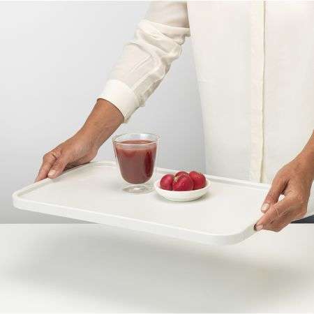 Brabantia Chopping Board Plus Serving Tray Large, Tasty+ - Light Grey image 2