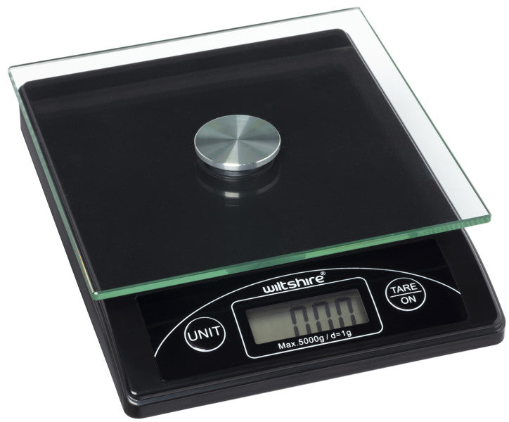 Wiltshire Glass Platform Scale Black