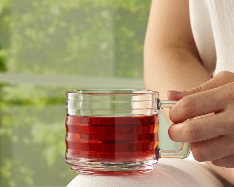 Pasabahce Bricks Glass Coffee/Tea Mug 250ml
