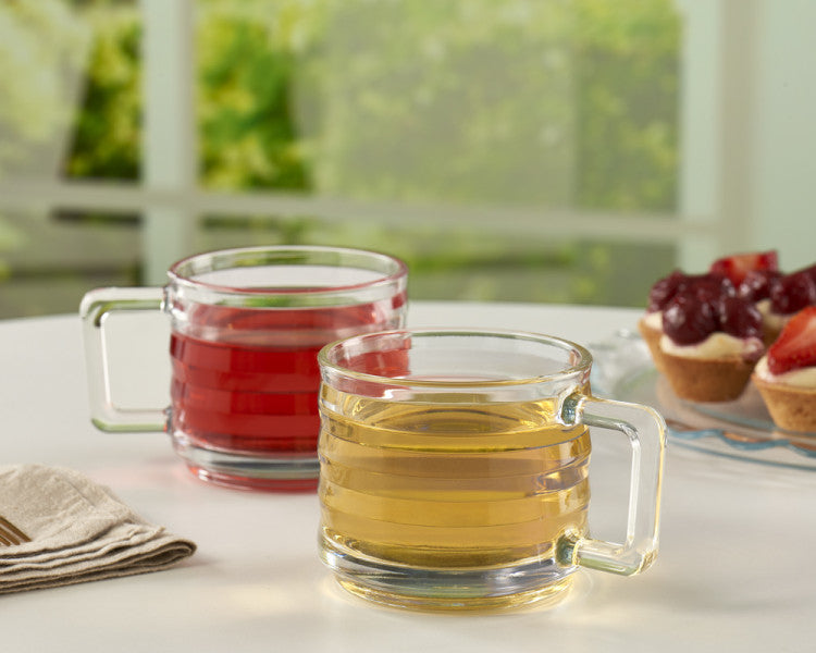 Pasabahce Bricks Glass Coffee/Tea Mug 250ml