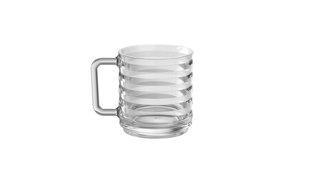 Pasabahce Bricks Glass Coffee/Tea Mug 320ml