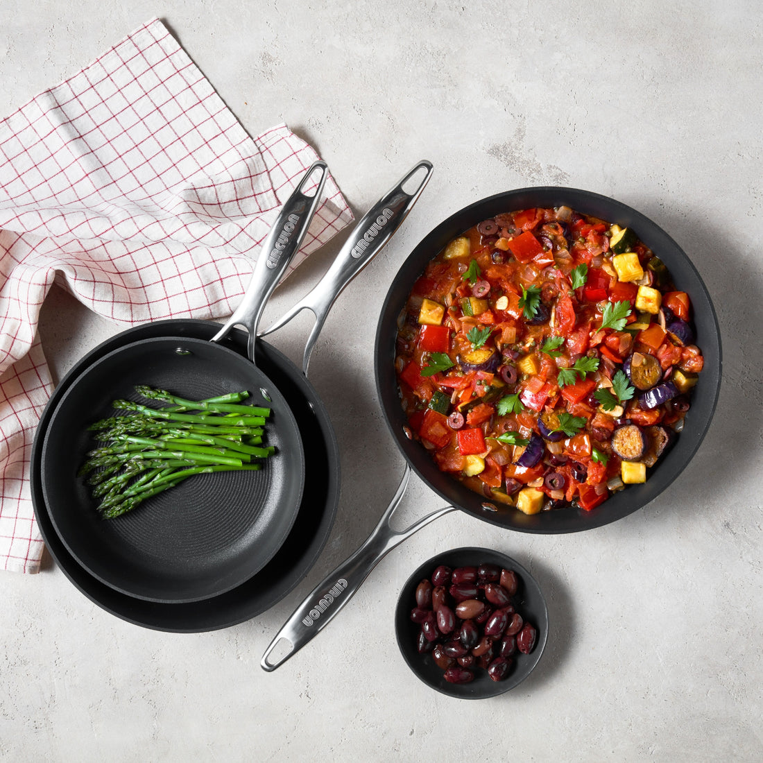 Circulon Style Nonstick Induction Skillet Triple Pack 21/25/28cm image 1