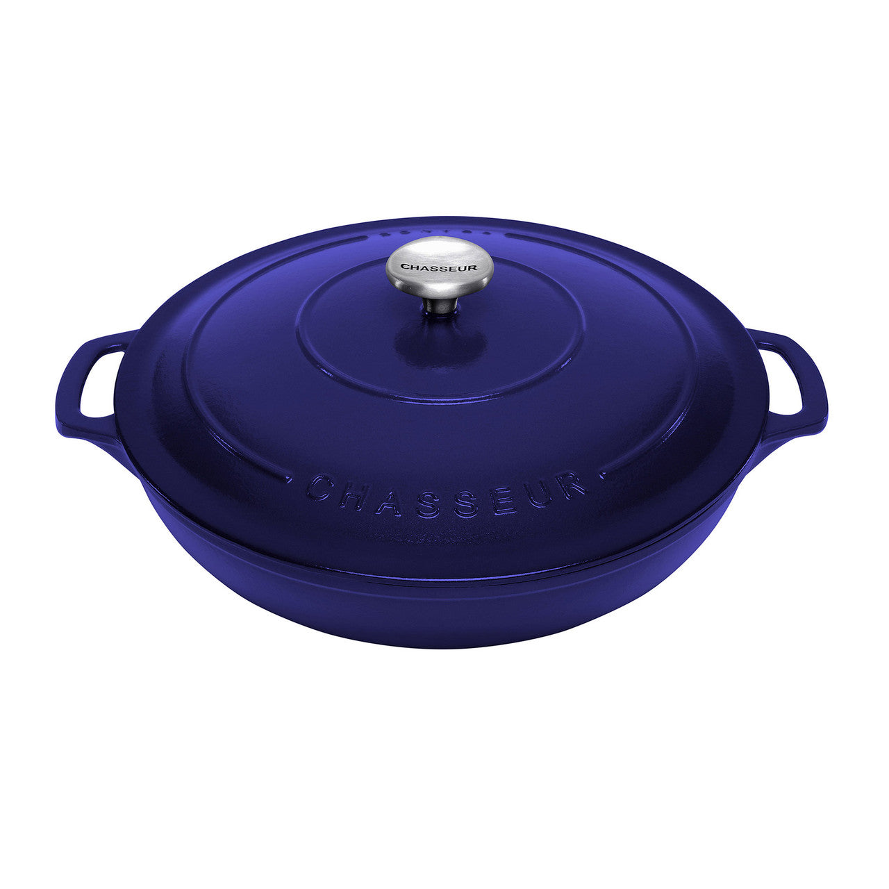 CHASSEUR LOW ROUND CASSEROLE 30CM/2.5 LITRE AZURE image 0