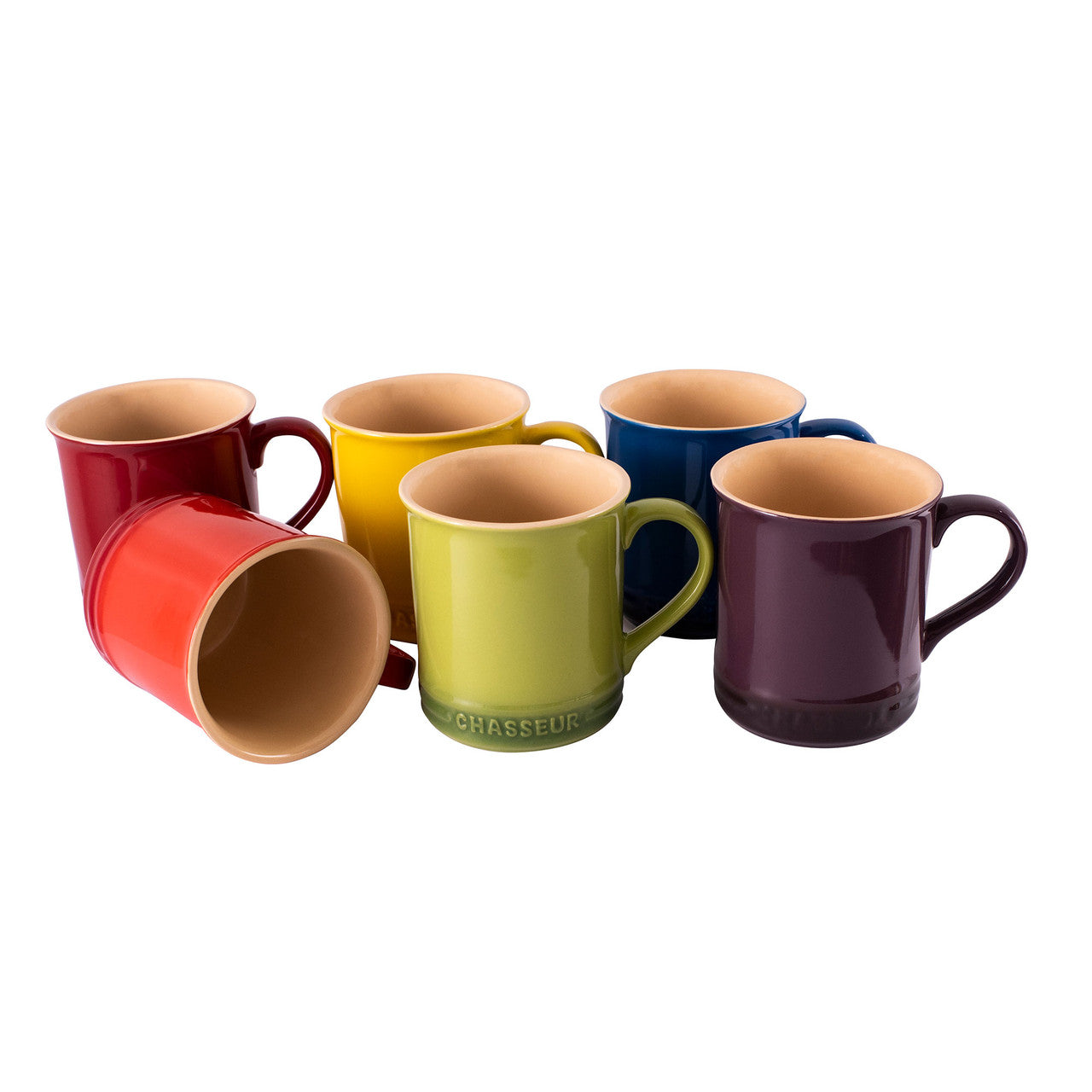 CHASSEUR MACARON VIVID 6-PIECE MUG SET (BORDEAUX / RED / YELLOW / APPLE / BLUE / PLUM) image 0