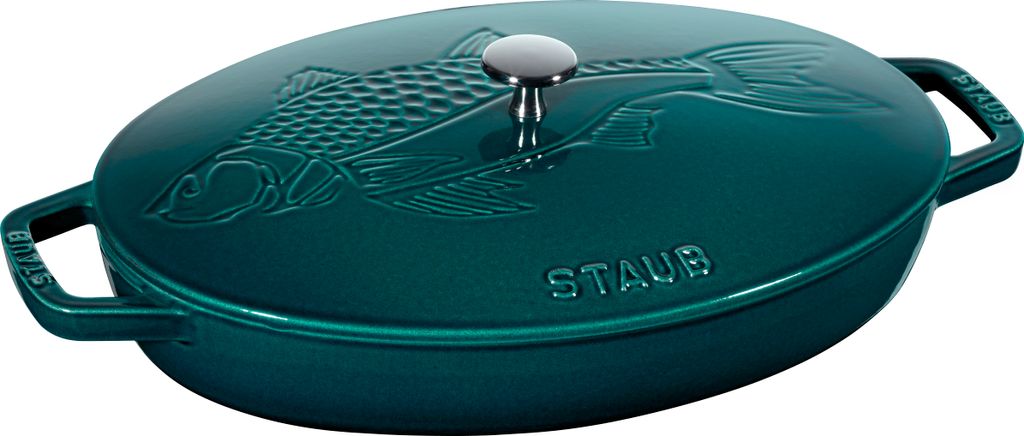 Staub Oval Dish - 32cm La Mer 'Fish' image 0
