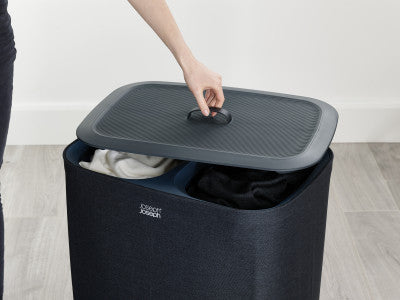 Joseph Joseph Tota 90-litre Laundry Separation Basket - Carbon Black image 3