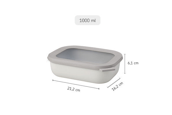 Cirqula Rectangle 1000ml Nordic White image 1