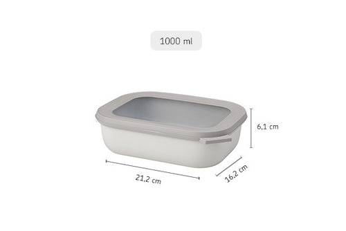 Cirqula Rectangle 1000ml Nordic White image 1
