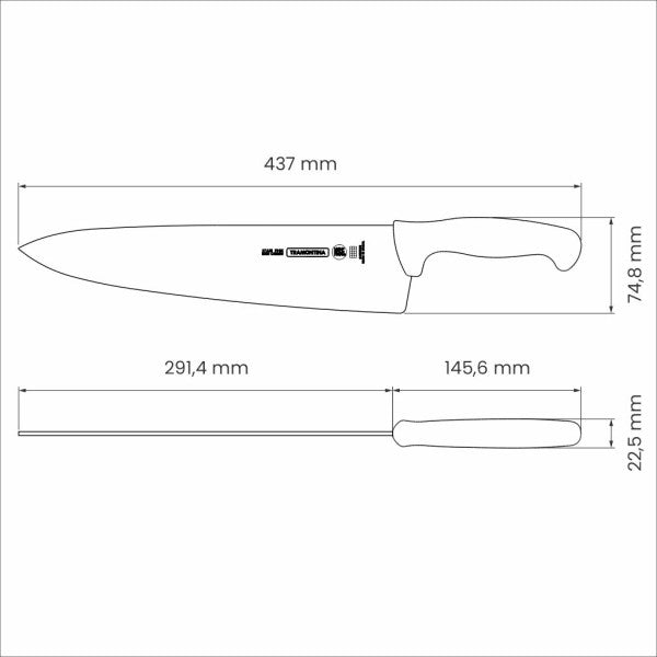 Tramontina Professional Master Black Cooks Knife 12", 29cm image 1