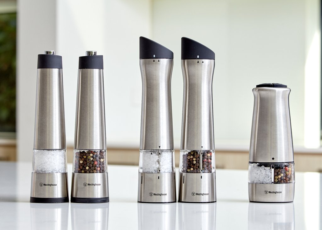 Westinghouse Salt And Pepper Mills, Pair, Electric image 1