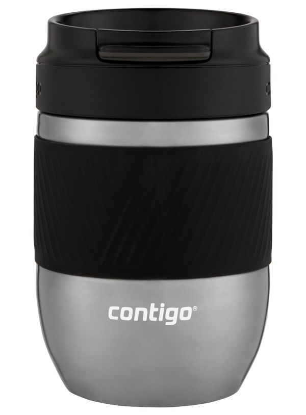 Contigo Pug Mug Snapseal - Black & S/Steel 295ml image 0