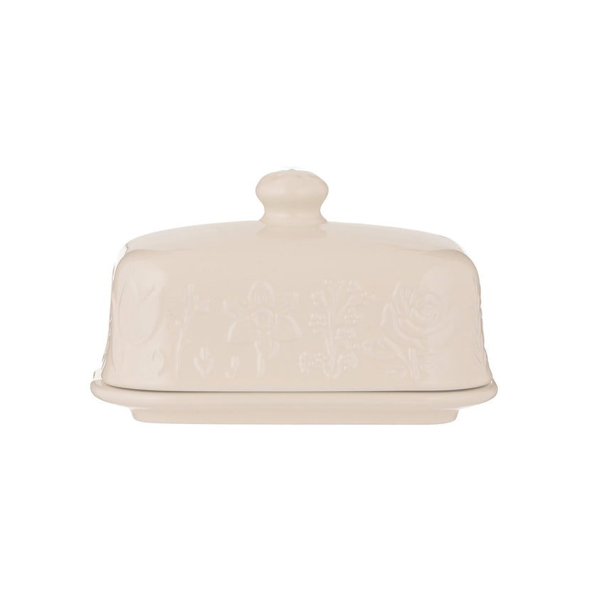 Mason Cash In The Meadow Cream Butter Dish, 9 x 15.6 x 10.6cm