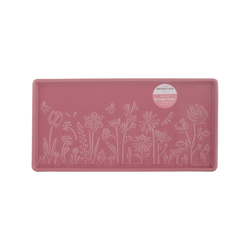 Mason Cash In The Meadow Pink Rectangle Platter, 30 x 15 x 2cm