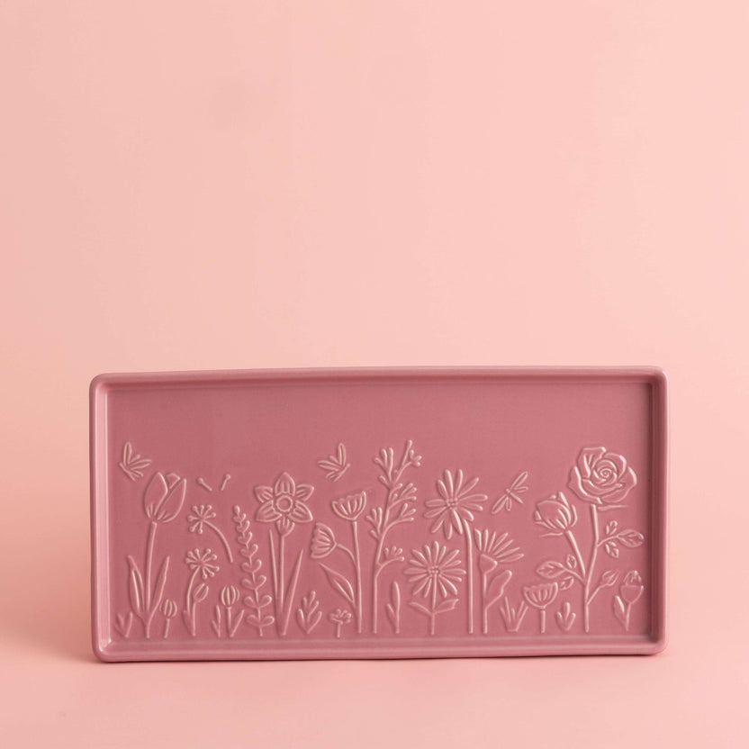 Mason Cash In The Meadow Pink Rectangle Platter, 30 x 15 x 2cm