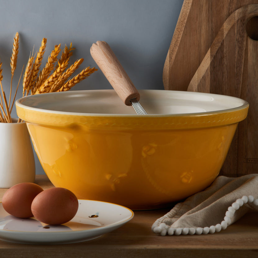 Mason Cash Sweet Bee Yellow Mixing Bowl, 29cm / 4 Litre