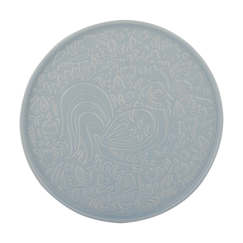 Mason Cash Home To Roost Blue Round Platter, 30 x 2cm