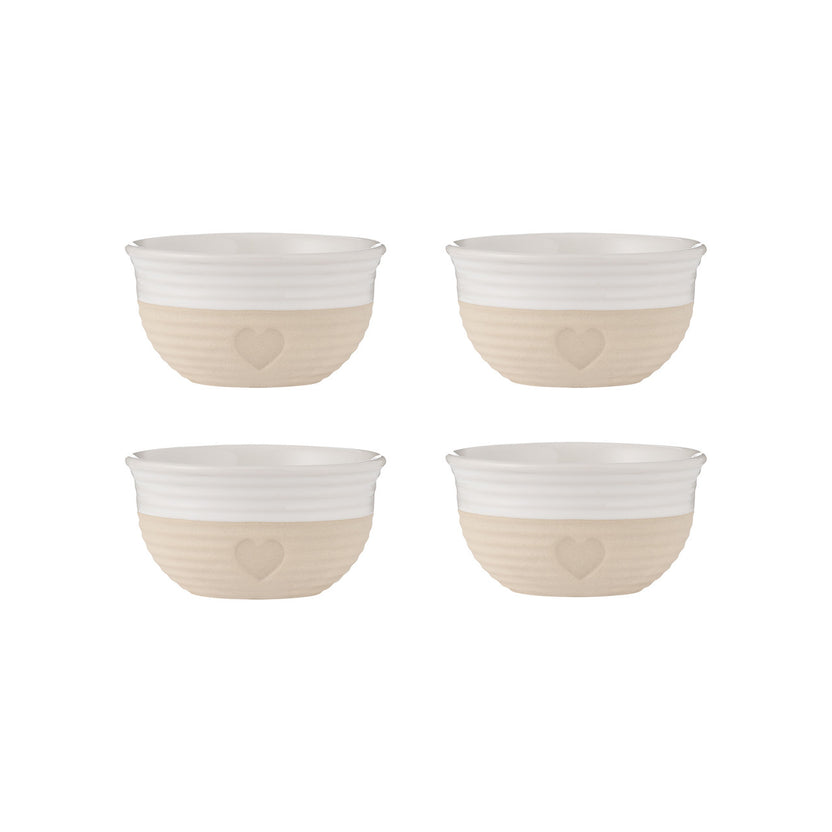 Mason Cash Rustic Charm Set of 4 Mini Bowls, 9.5 x 5cm / 150cm