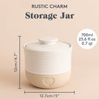 Mason Cash Rustic Charm Storage Jar, 12 x 12.7cm / 700ml