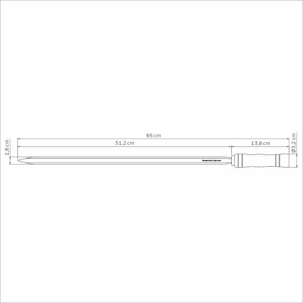 Tramontina Heavy Duty Stainless Steel Skewer Wood Handle 65cm image 2