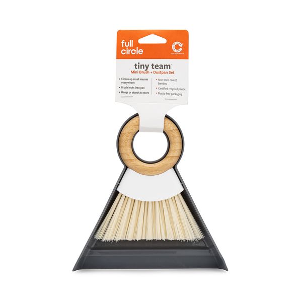 Full Circle Tiny Team Mini Brush & Dustpan Set - White