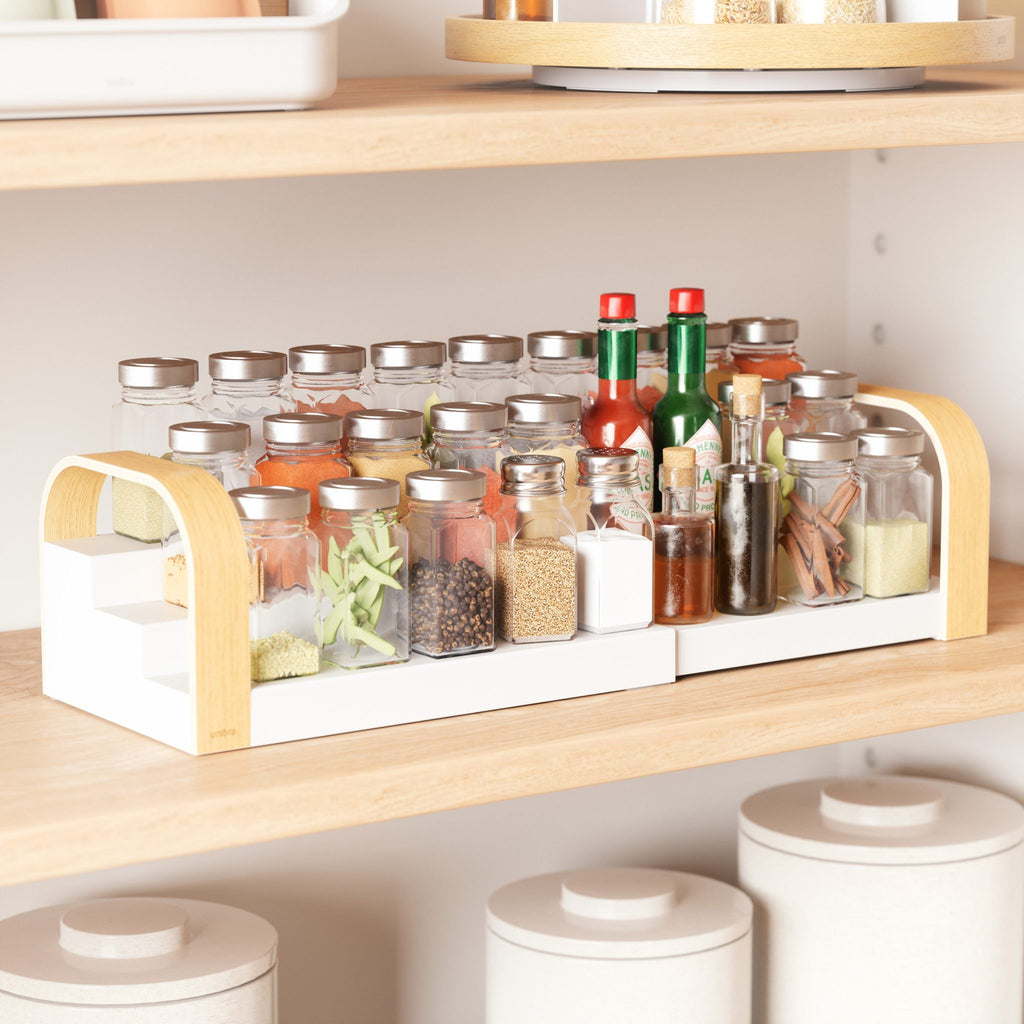 Umbra Bellwood 3-Tier Spice Shelf White/Natural image 2