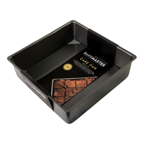 Bakemaster Loose Base Sq Deep Cake Pan 25 x 25 x 8cm - Non-stick image 1