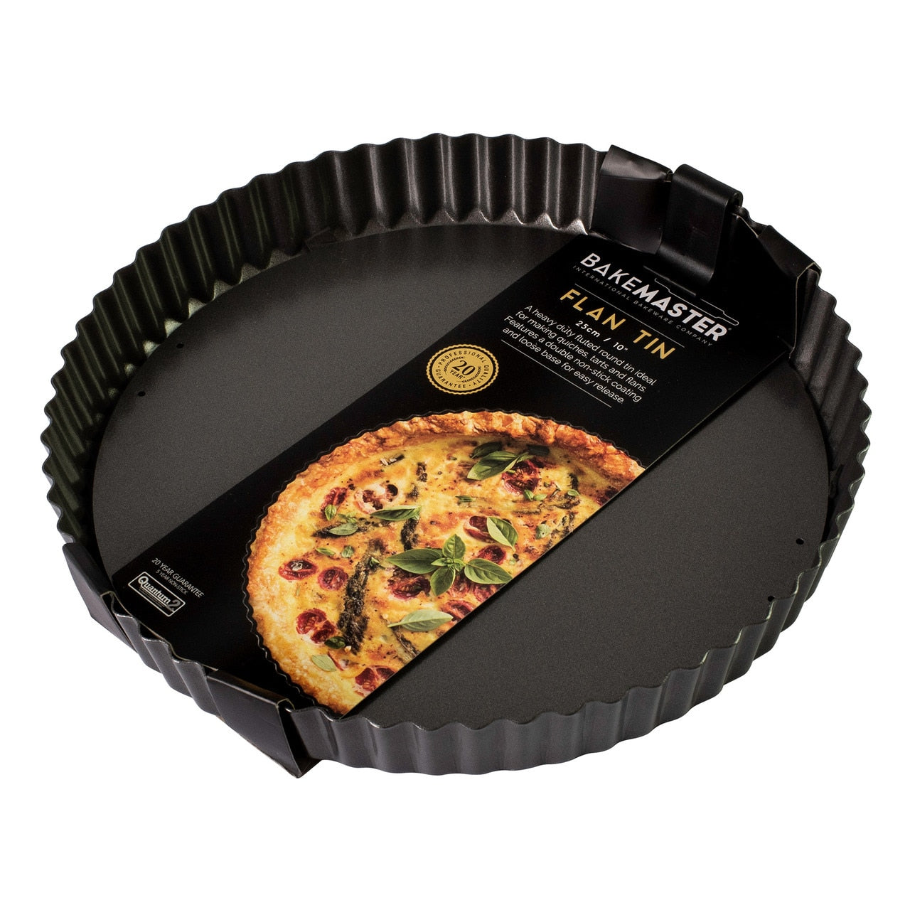 Bakemaster Loose Base Rnd Flan/Quiche Pan, 25? X 3.5Cm - Non-Stick image 1