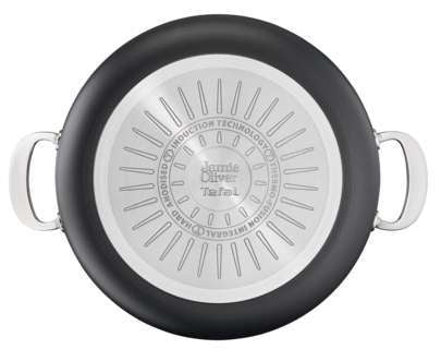 JAMIE OLIVER Cook's Classics Induction Non-stick Hard Anodised Shallow pan 30cm/5.4L + Lid image 1