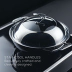 Circulon C-Series Hybrid Clad Stainless Steel Nonstick Induction Covered Wok 36cm image 3