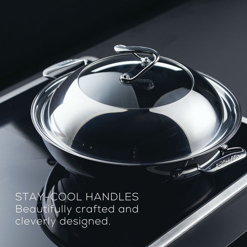 Circulon C-Series Hybrid Clad Stainless Steel Nonstick Induction Covered Wok 36cm image 3