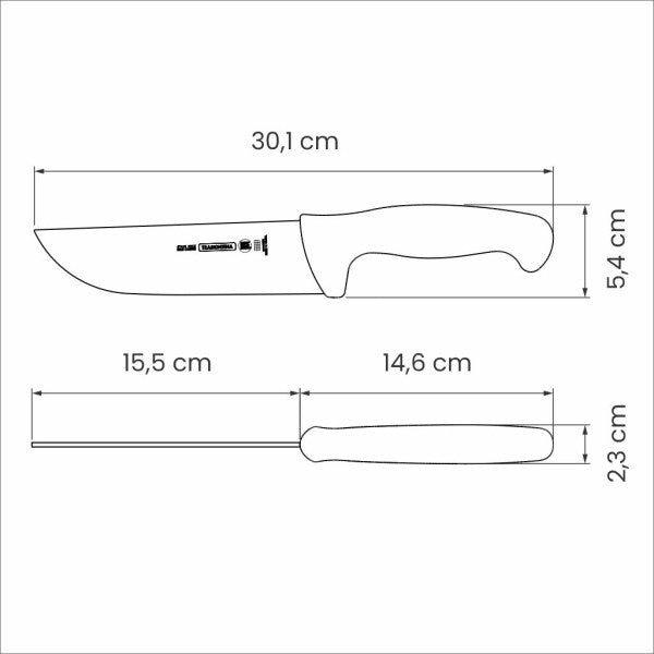 Tramontina Professional Master Black Butcher Knife 6", 16cm image 2