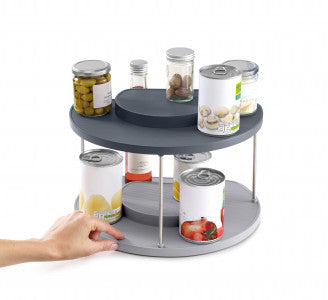 Joseph Joseph CupboardStore 2-tier Rotating Organiser - Grey image 2