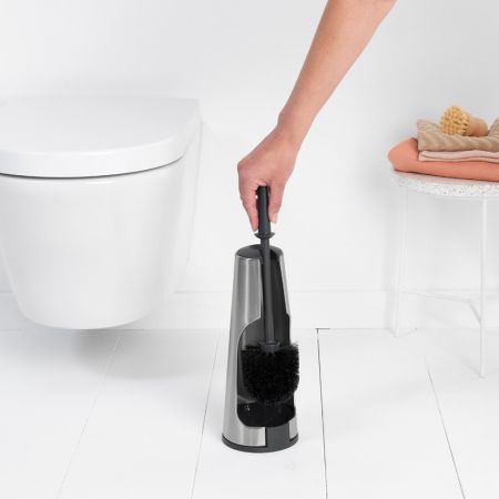 Brabantia Toilet Brush and Holder ReNew- Matt Steel image 1