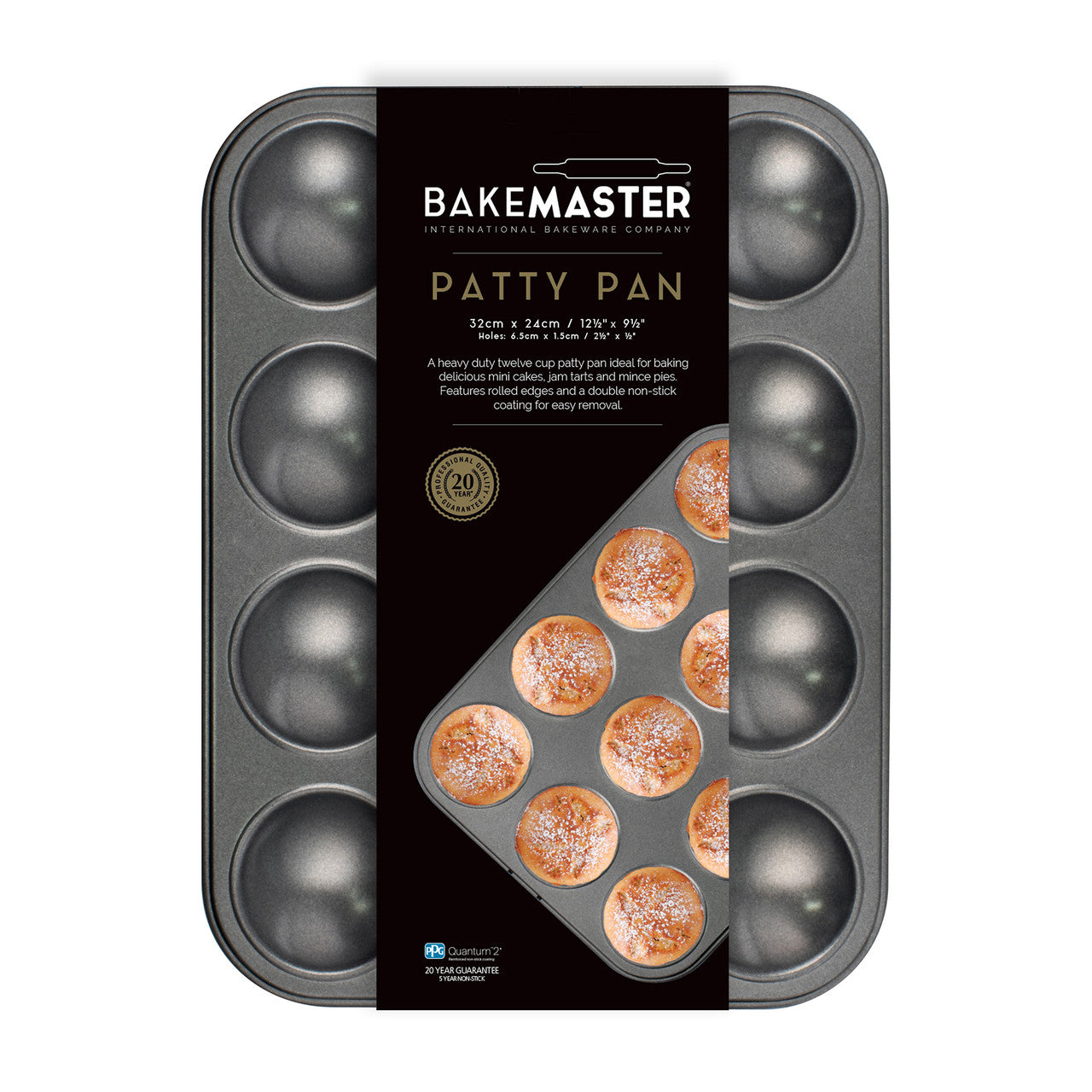 Bakemaster Patty Pan 32cm x 24cm / 12.5" x 19.5" image 1