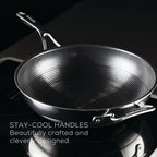 Circulon C-Series Hybrid Clad Stainless Steel Nonstick Induction Open Stirfry 32cm image 4